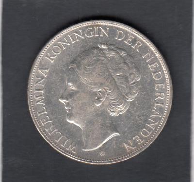 Beschrijving: 2 1/2 Gulden WILHELMINA